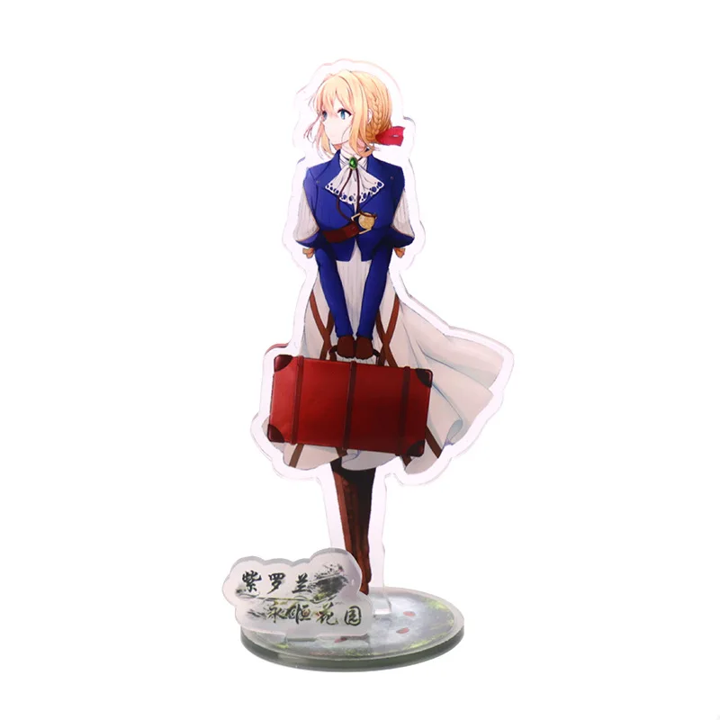 18 tipos anime violeta evergarden acrílico carrinho modelo brinquedos figura laser decoração ação collectible brinquedo 15cm