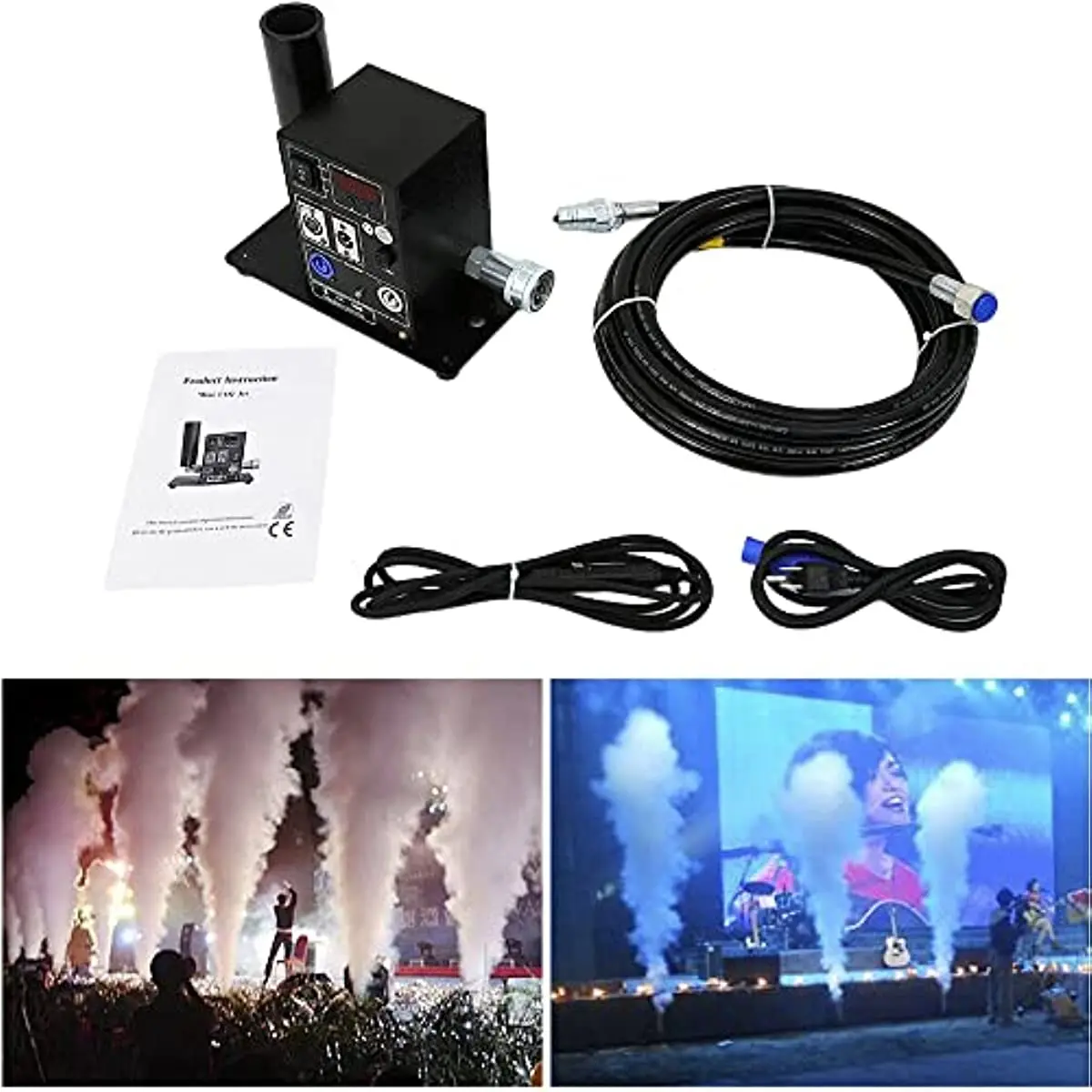CO2 Jet Machine Fog Smoke Digital Gas  Concert Device Club Special Stage Effect Single Tube DMX512 Smoke CO2 Jet Fog Machine