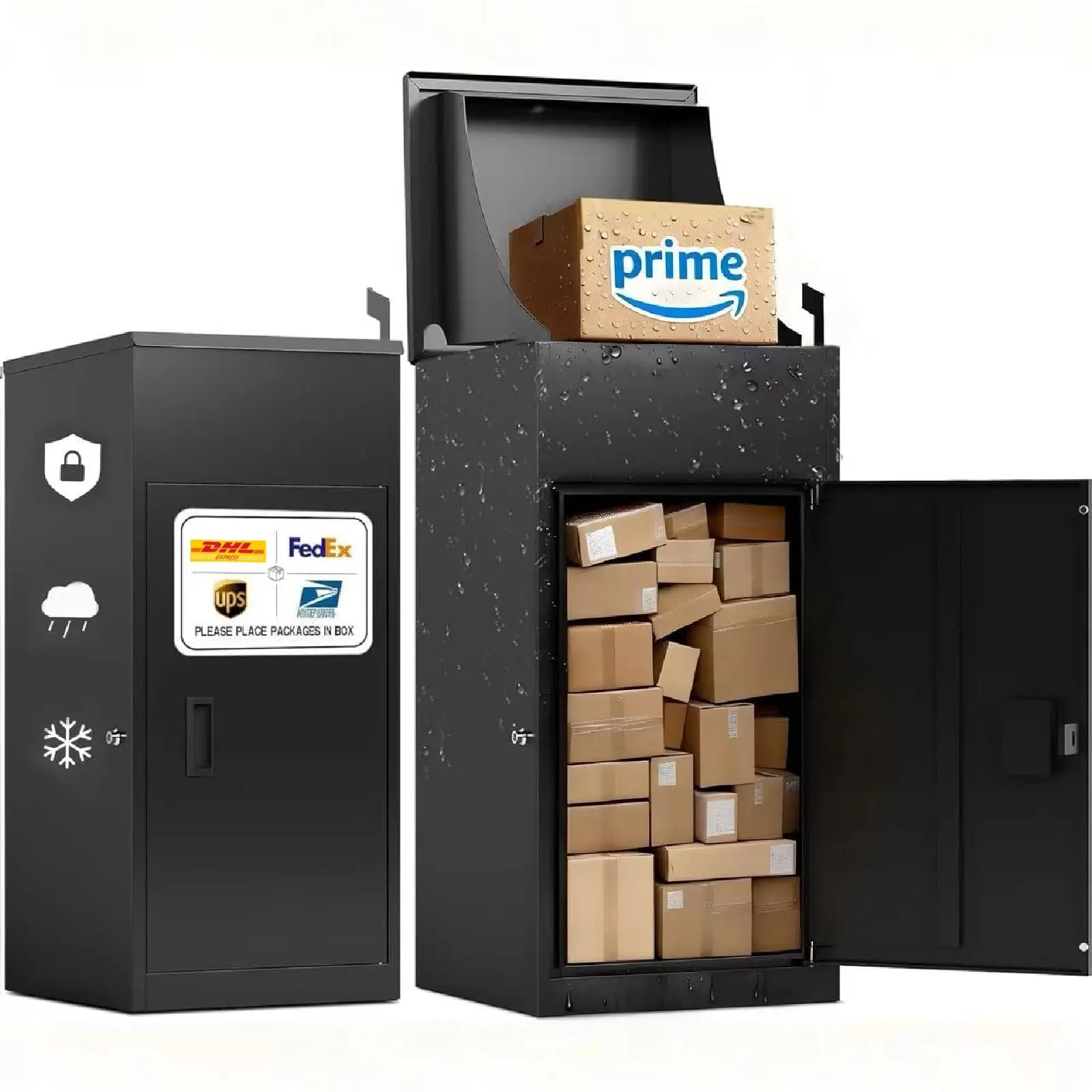 Package delivery Boxes for Outside | Anti-Theft Porch Package Delivery Box with Lock | Outdoor Weatherproof Parcel