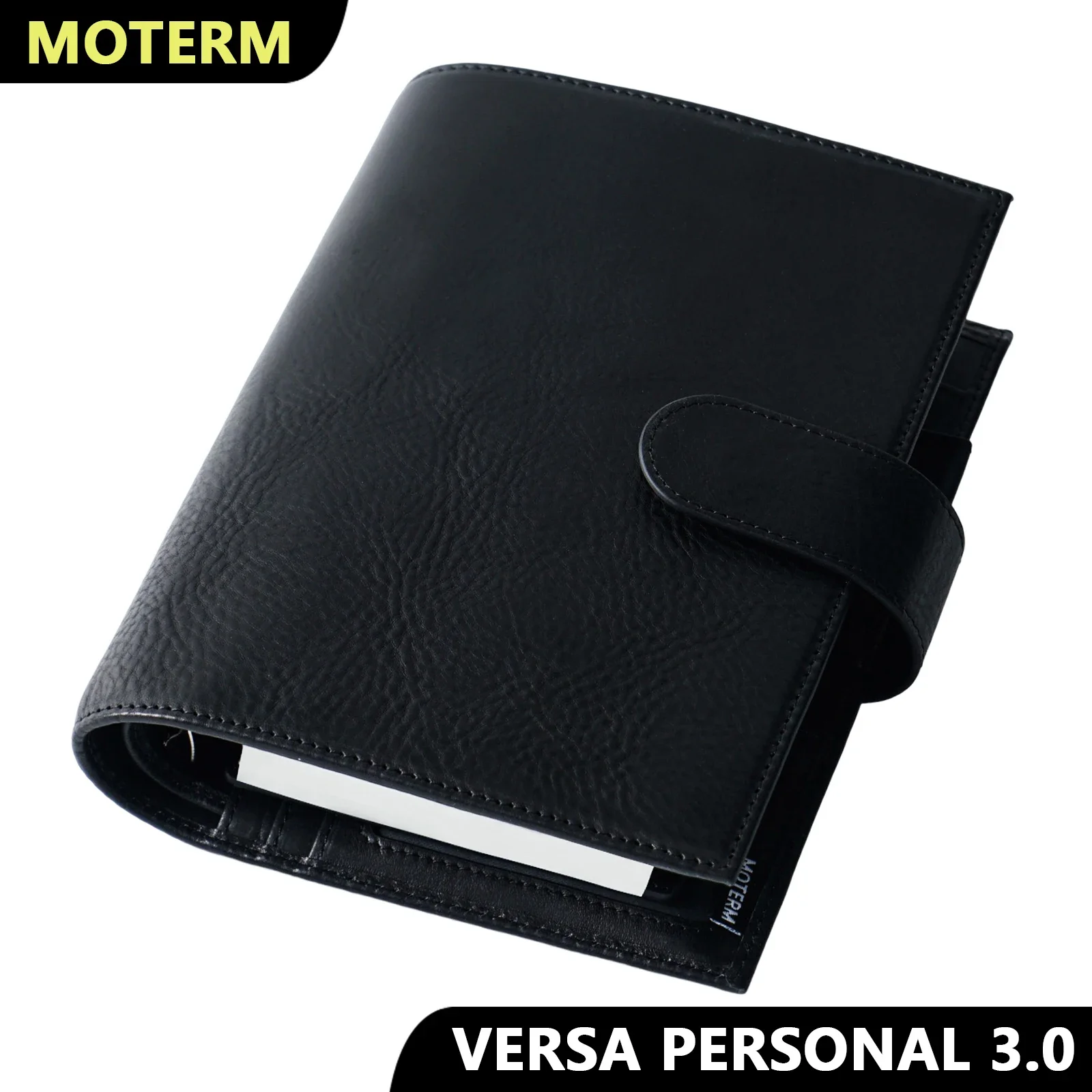 Moterm Personal Versa 3.0 Rings Planner Full Grain Vegetable Tanned Leather Notebook with 25mm Rings Organizer Agenda Journal