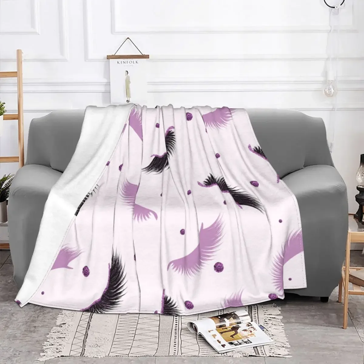 Eyelash Lashes Pattern Blanket Flannel Autumn Beautiful Eyes Breathable Warm Throw Blankets for Bedding Travel Plush Thin Quilt