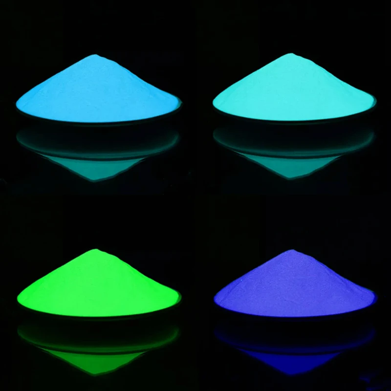 50g Nail Art Fine Powder Glow In The Dark UV Photoluminescent Powder Luminous Phosphor Pigment Acrylic Resin Powder Dust