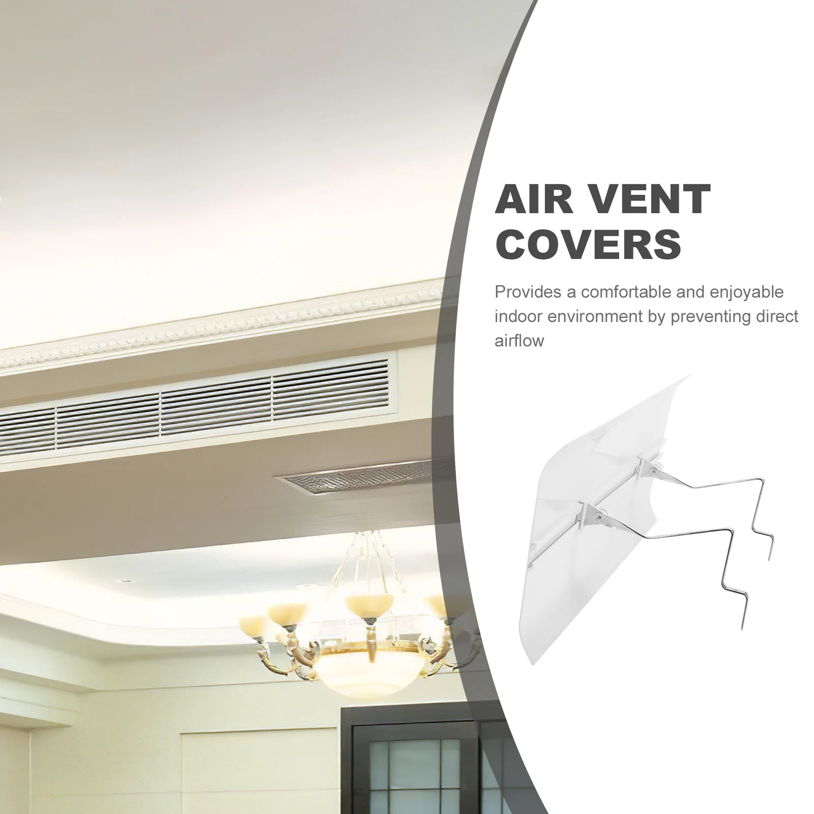 Adjustable Conditioner Baffle Deflector for Wall-Mounted AC Durable Plastic Airflow Saving Home Comfort for AC