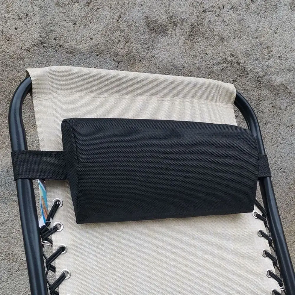 Cotton Fabric Lawn Chair Headrest Space-saving Suitable for All Four Seasons Lounge Chair Lumbar Support Adjustable Straps 35cm