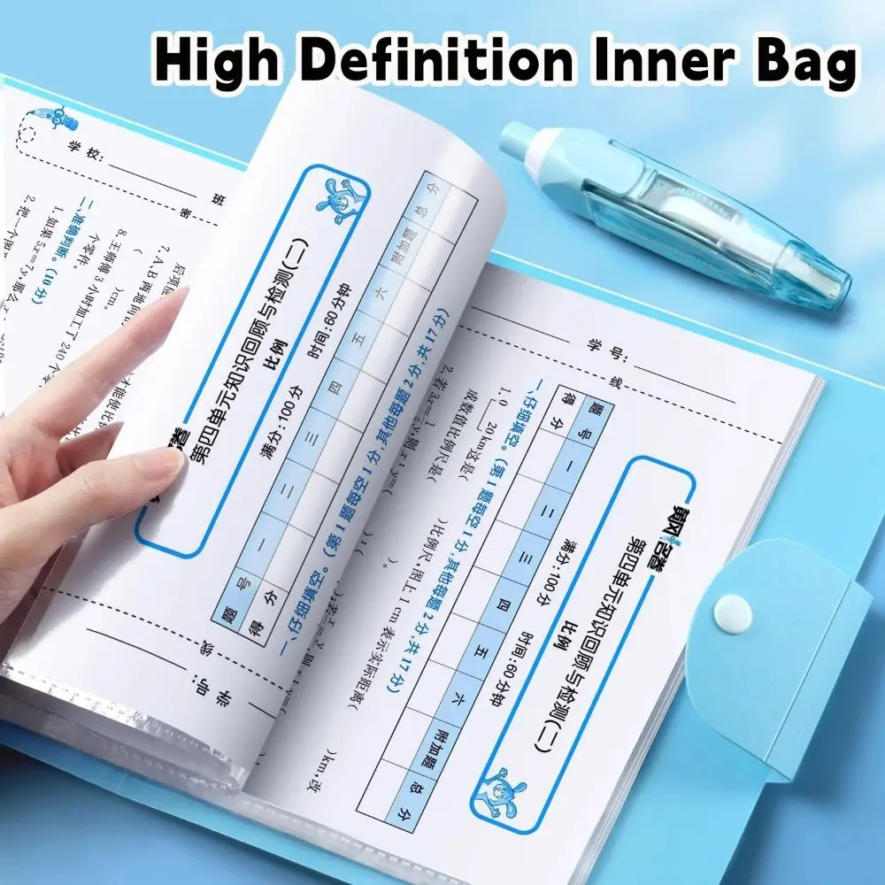 

Новая папка для файлов от A5 до A4, складная водонепроницаемая зажим для хранения экзаменационной бумаги, органайзер для документов большой емкости для студентов