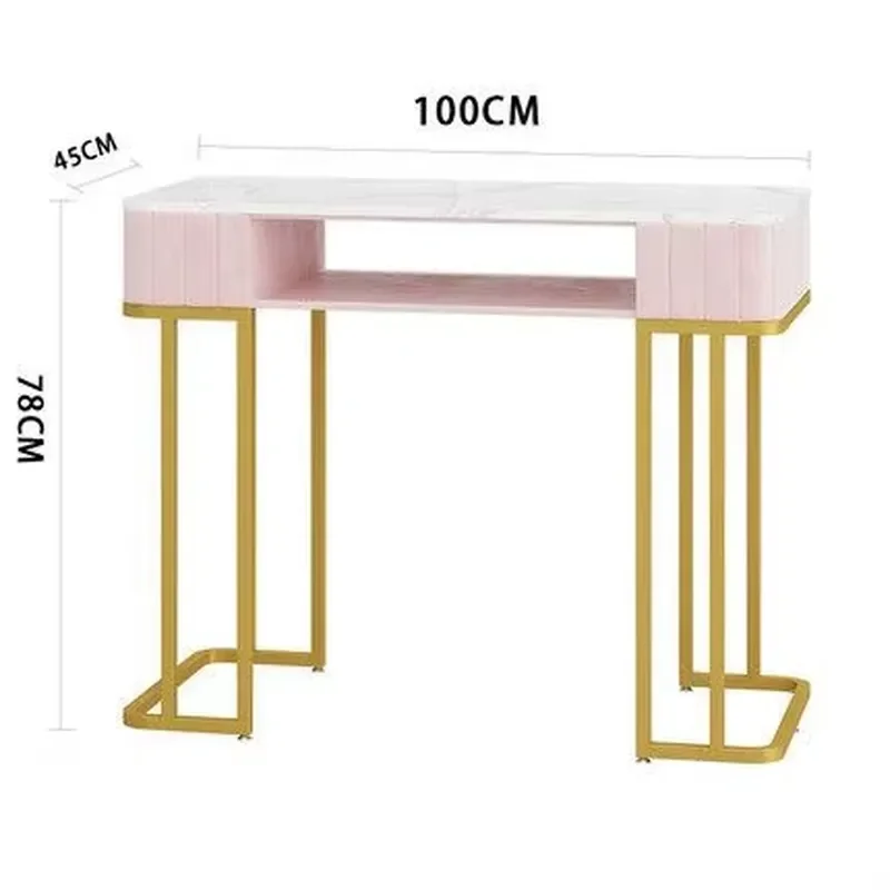 Nail Table Station Furniture Manicure Portable Modern Salon Pink Cheap Tables Sets Tech Nails Desk for Black Art Mat