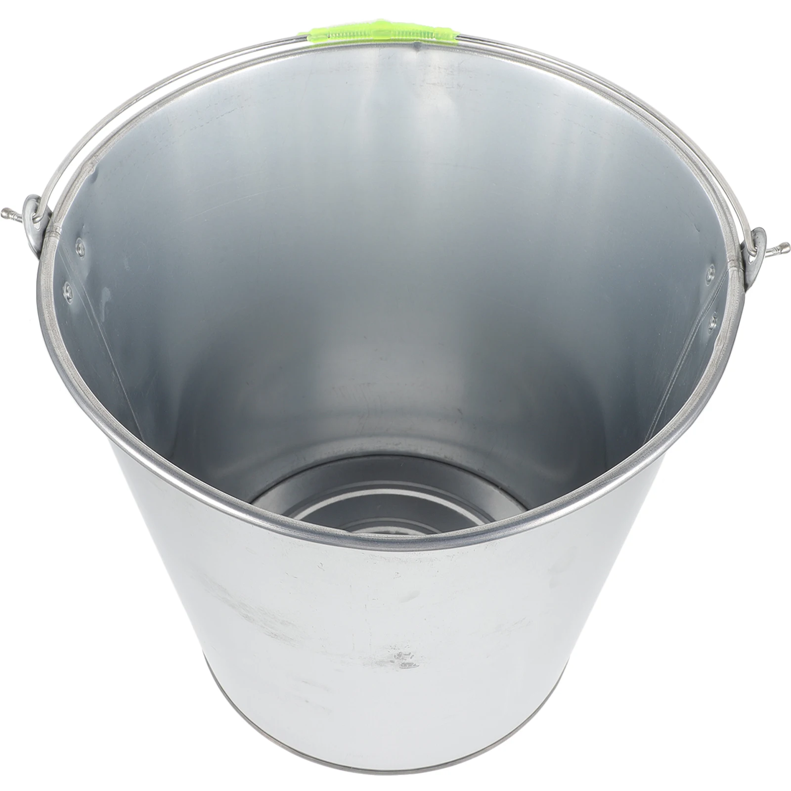 

Large Trash Can Poultry Feeding Metal Garbage Container Iron Made Large Capacity Sturdy Durable Handle Easy Clean Multi Purpose