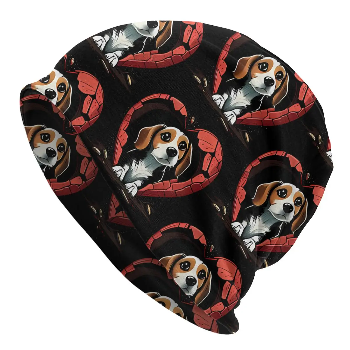 

Puppy Heart Thin Bonnet Homme Sport Beagle Dog Skullies Beanies Caps Creative Hats