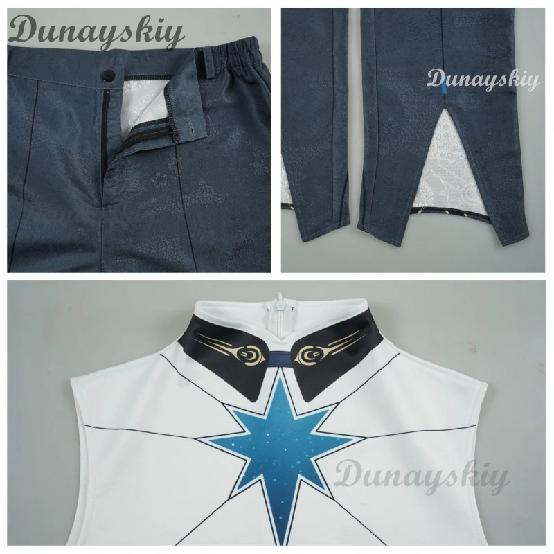 AHonkai Star Rail Nakcha Cosplay Dark Patterned Wengfalos مجموعة كاملة من ملابس شخصيات اللعبة جاهزة للهالوين