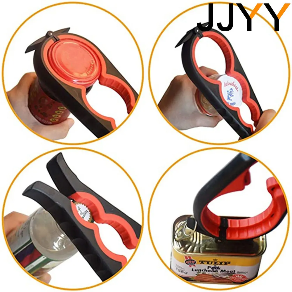 JJYY 5 In1 Jar Opener Easy Grip Bottle Opener Twist Off Lid Quick Opening Cooking Everyday Use for  Bottle Caps, Can Lids