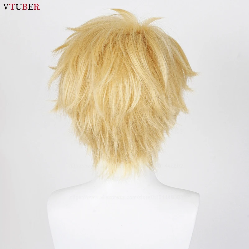 Loid Forger Cosplay Perücke Hochwertige 30 cm blonde oder Leinenperücke Hitzebeständiges Kunsthaar Anime Cosplay Perücken + Perückenkappe