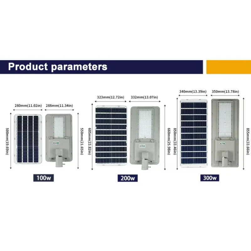 50W 100w 150w Light Emitting Diode Solar Panel Street Light