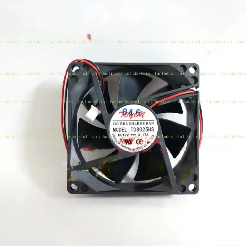 Z TONON TD8025HS 12V 0.17A 80X80X25mm Ventilateur de refroidissement de serveur à 2 fils