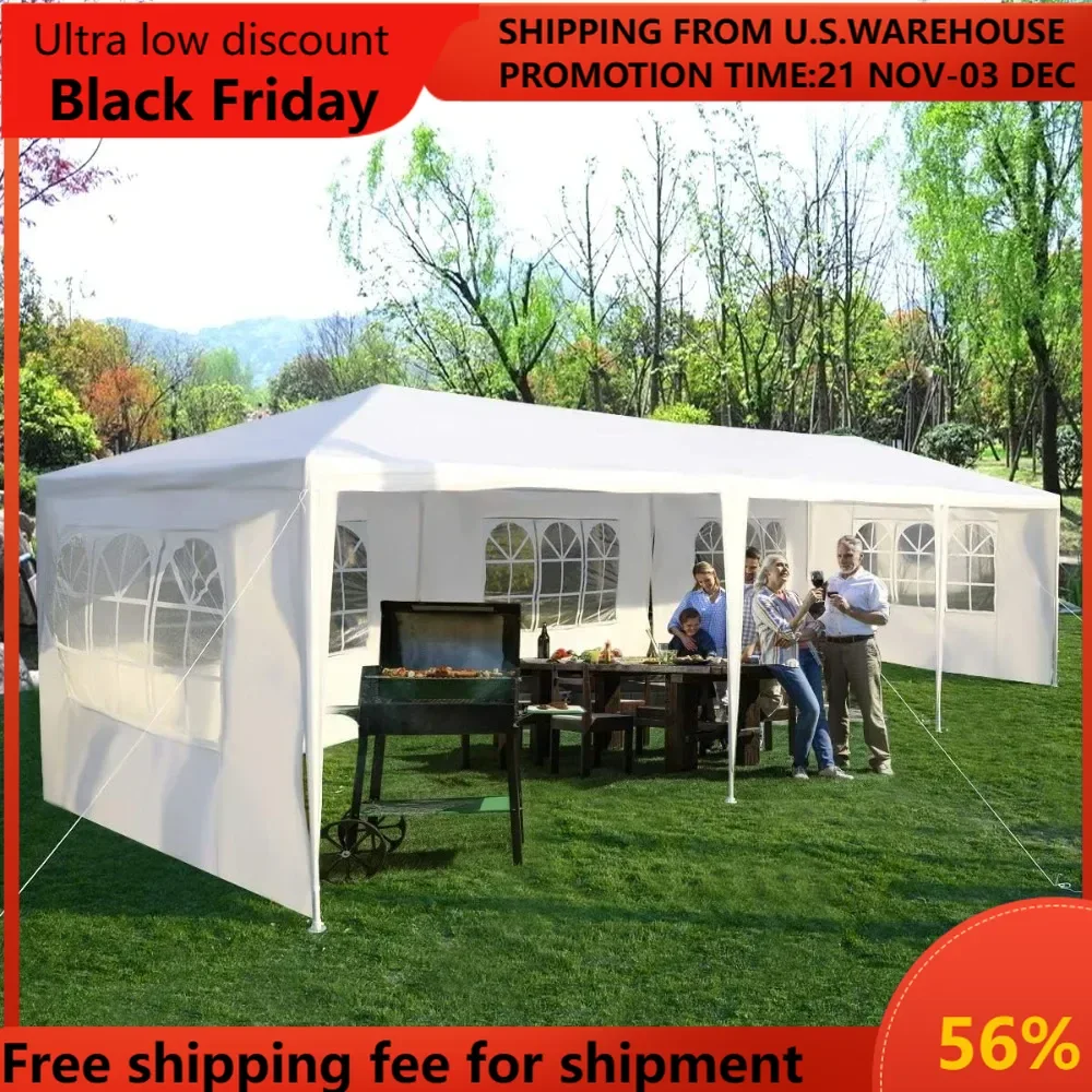 Outdoor Canopy Tent Heavy Duty Party Wedding Event Tent Sturdy Steel Frame with 5 Removable Sidewalls Waterproo   wedding