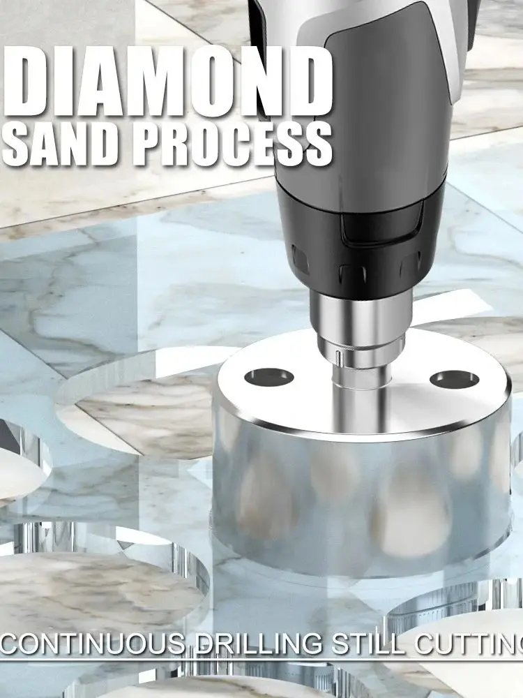 Outil d'alésage et de perçage en alliage, outil de perçage du verre, outil de perçage des dalles de marbre, de bois et de pierre, Instrument de perçage