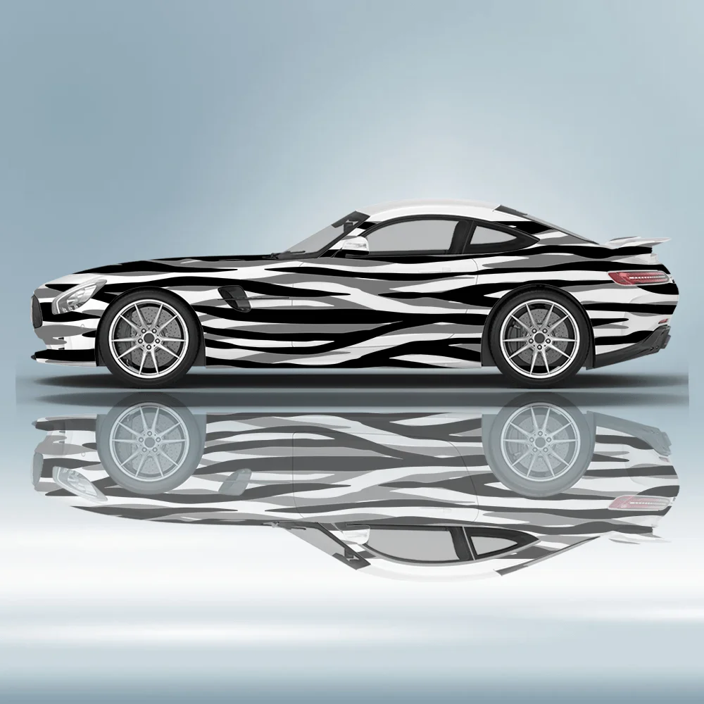 

Zebra Colorful Stripe Car Side Sticker Decoration, PVC Waterproof Scratch Resistant Decal, Car Protection, Auto Accessories Gift