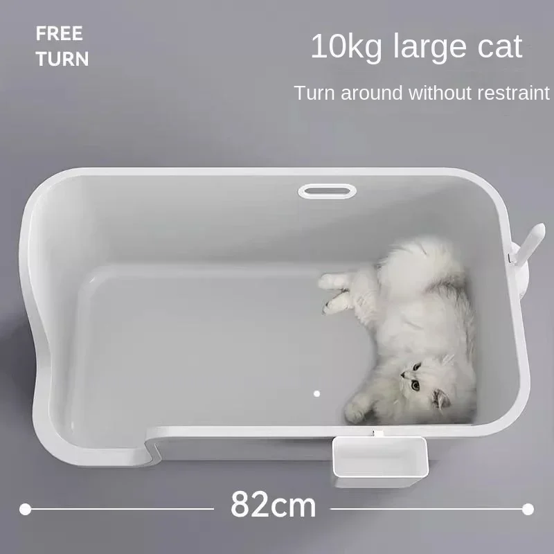 Extra Large Cat Litter Box Giant Huge Full Open Splash Proof 80 King Cat Toilet Maine Oversized