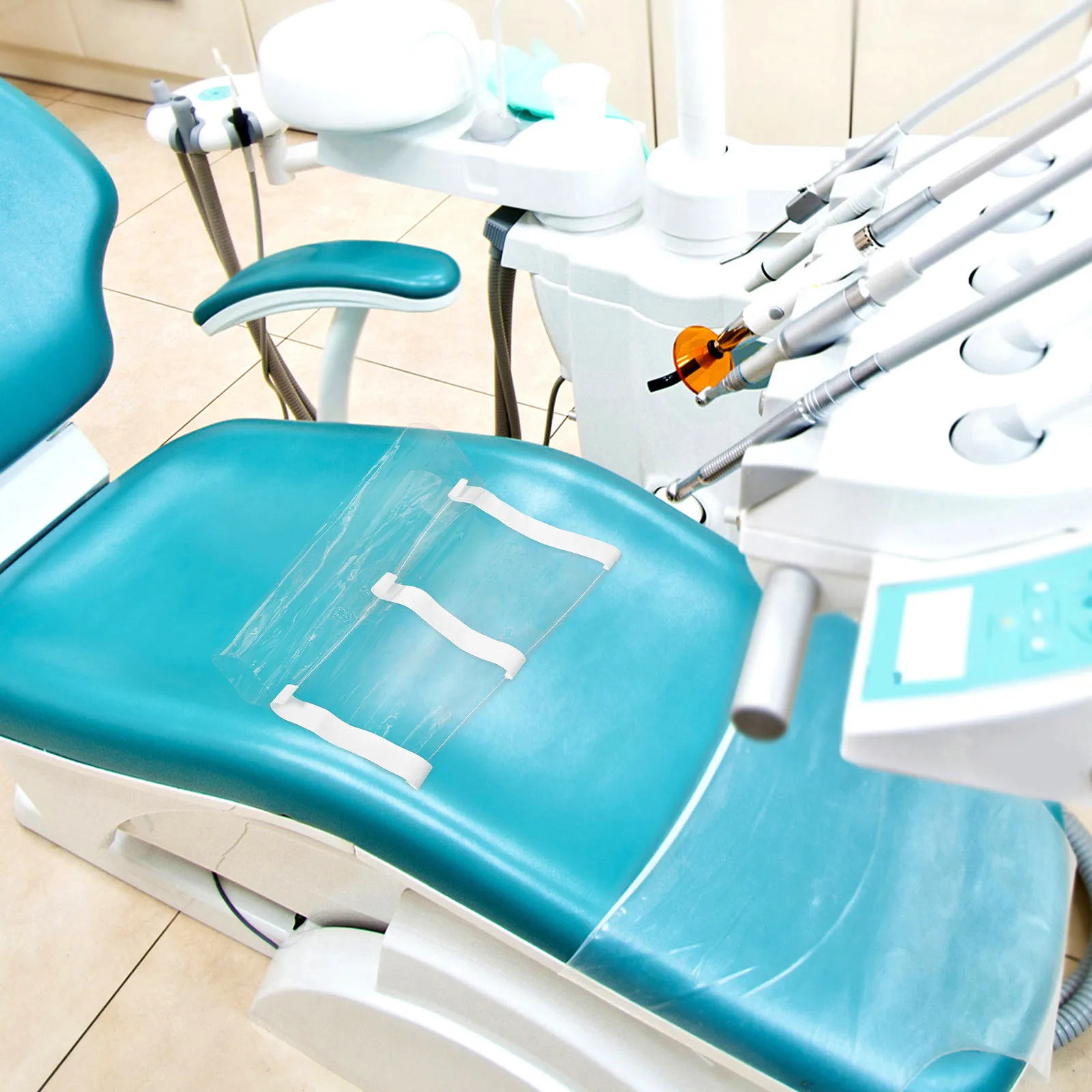 

Прозрачный пылезащитный коврик для стоматологического кресла, эластичные ленты, защитный чехол-накладка для ног, накладка для стоматологической клиники