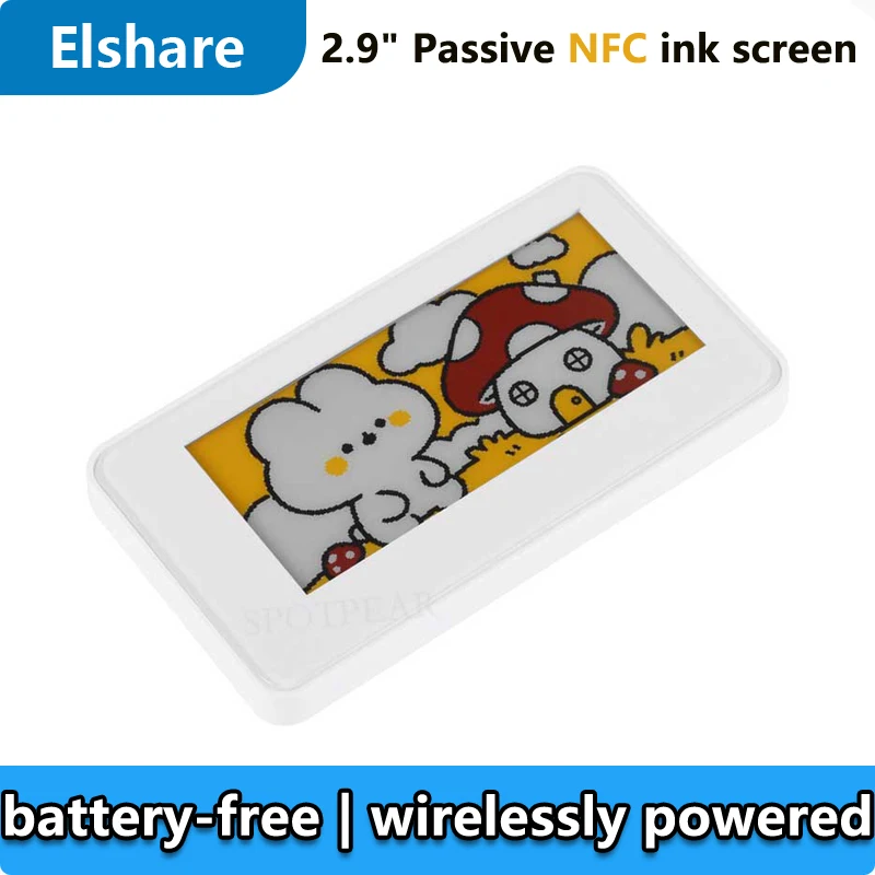 2.9 inch Passive NFC e-Paper ink (G) Red / Yellow / Black / White Display Screen No Need Battery Wireless Power & Data Transfer