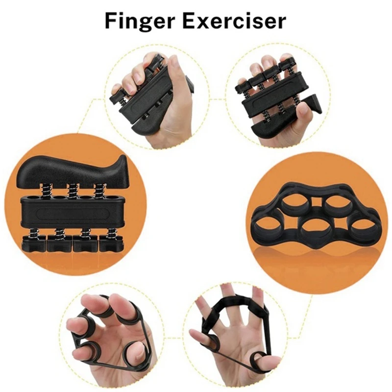 Gym Fitness Adjustable 10-60KG Hand Grip Set Finger Forearm Strength Muscle Recovery Hand Gripper Exerciser, 6PCS