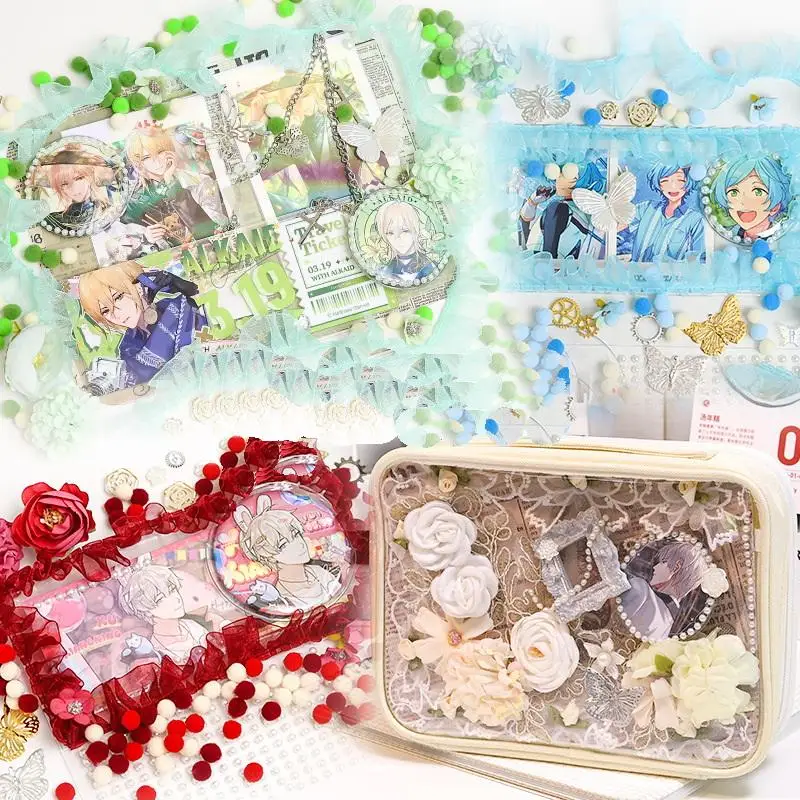 

1 Set Comic Exhibition Accessories Kawaii Cartoon Fantasy Style Itabag Material Bag Tie Bag DIY Material Package