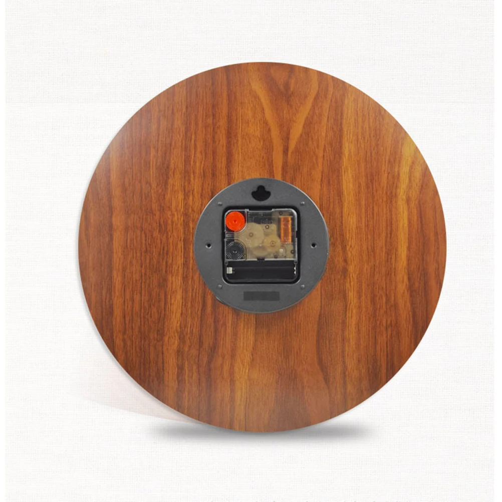 

12 Inch Wooden Wall Clock Luminous Round Vintage Decorative Hanging Clocks Living Room Bedroom Office Night Light Function Large