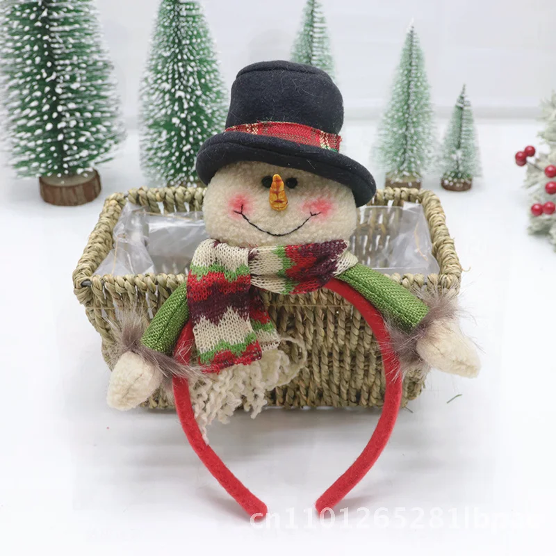 

Christmas Headbands Vintage Style Decorative Ornaments Handicraft Cloth Headwear for Kids Party Props Christmas Decorations