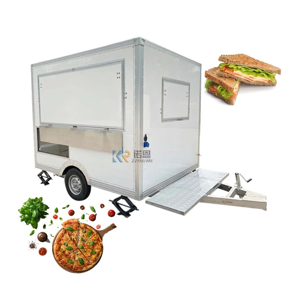 تخصيص الفولاذ المقاوم للصدأ مرآة كشك الطعام ، ومناسبة لمركز التسوق في الهواء الطلق ، شاحنة الوجبات السريعة ، والترويج