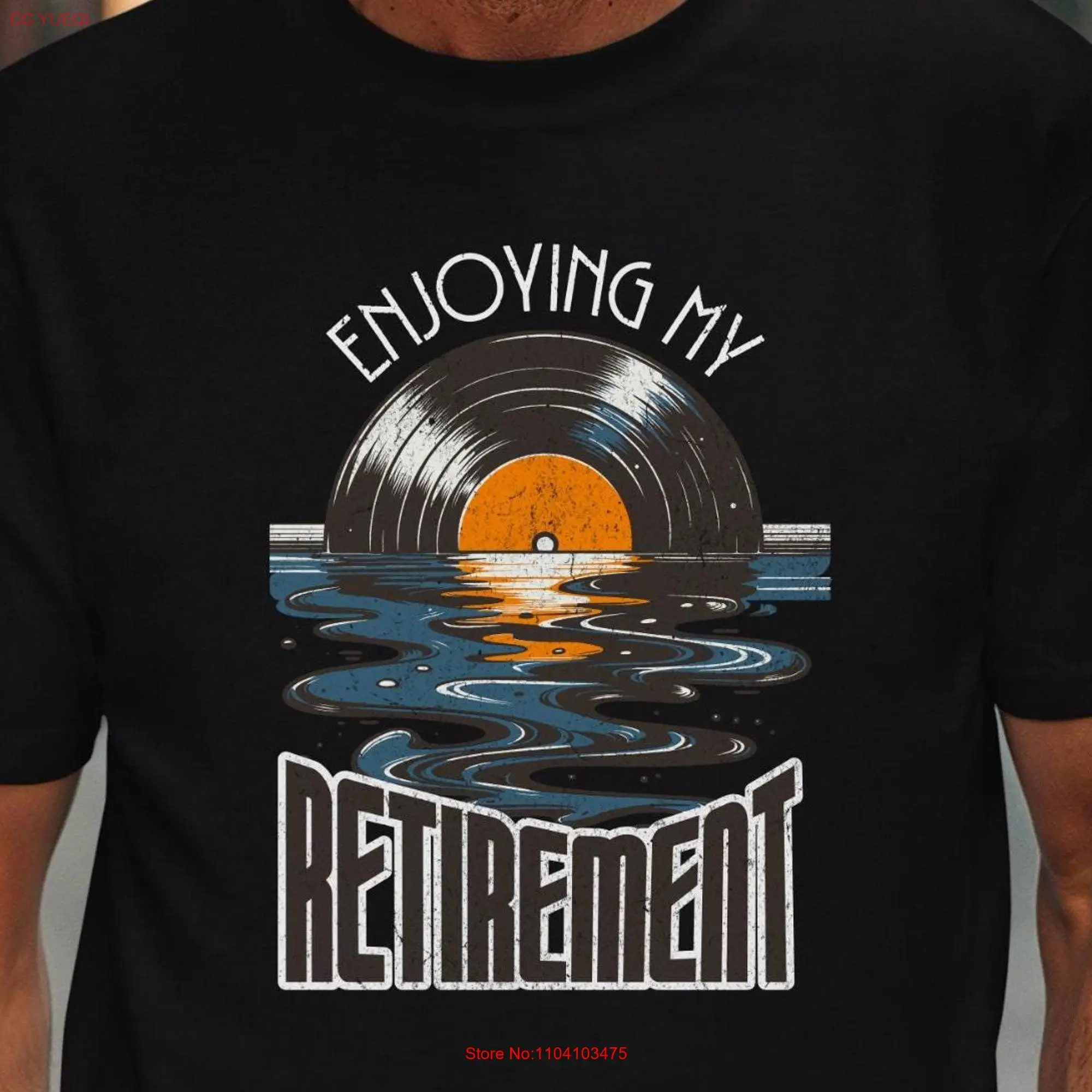 Enjoying My RetiremenT T Shirt Vintage Vinyl Record Design for Retirees Perfect Celebrations and Music Lovers