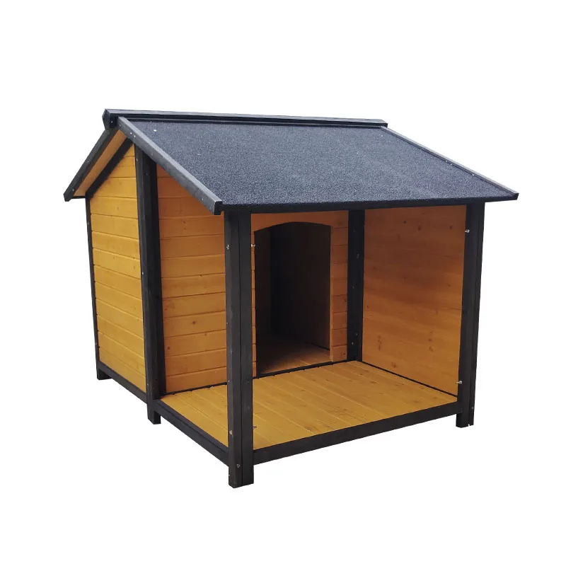 Wooden outdoor dog cages, doghouses, gardens, courtyard manufacturers, doghouses, cross-border hot selling dogvillas, dogou