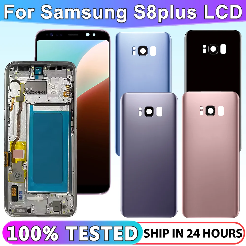 

100% Tested 6.2" For Samsung Galaxy S8 Plus S8+ LCD Display Touch Panel Digitizer G955 G955F G955FD G955F G955 Screen With Frame