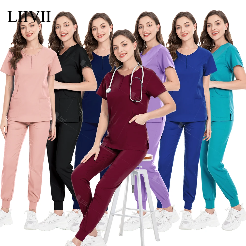 Medical Uniforms Woman Multicolour SPA Beauty Working Clothes Dentist Veterinary Uniform Pharmacy Lab Work Suit Clinic Scrub Set