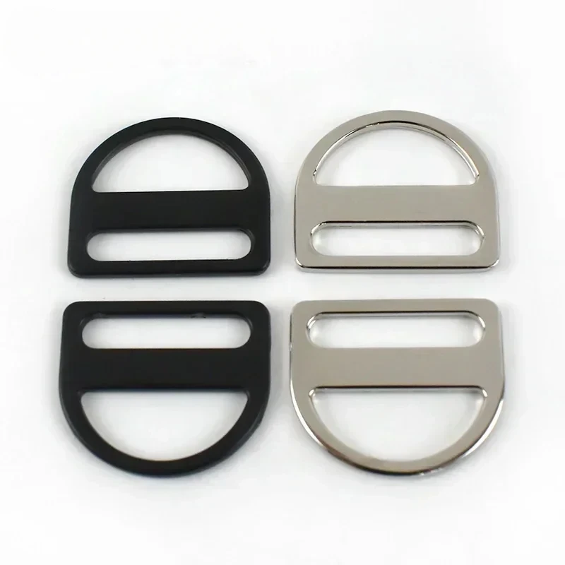 10/20/30/40/50Pcs Meetee 25mm Metal D-shaped Tri-Glide Buckle D Ring Hook Bag Strap Connect Buckles Webbing Hang Clasp Accessory