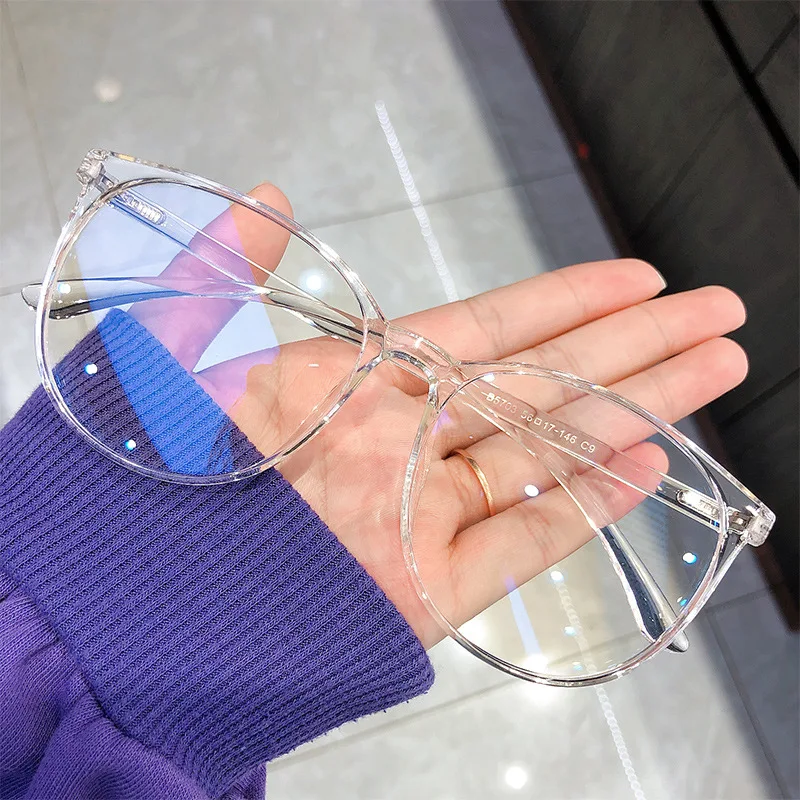 Transparent Computer Glasses Frame Women Men Anti Blue Light Round Eyewear Blocking Glasses Optical Spectacle Eyeglass