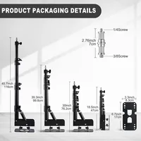 100/135/cm Wall Mount Boom Arm for Photography Studio Softbox Video Ring light Max time Horizontal and Vertical Rotatable