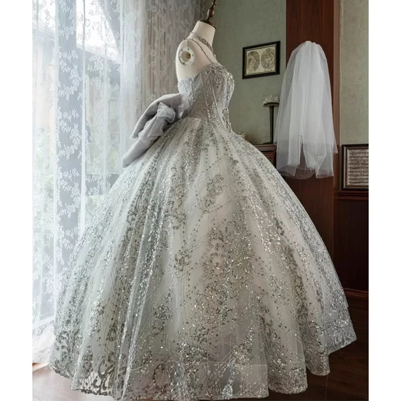 Vestido de novia sin tirantes, industria pesada, temperamento ligero de lujo, ceremonia para adultos, vestido de princesa, atuendo Formal personalizado