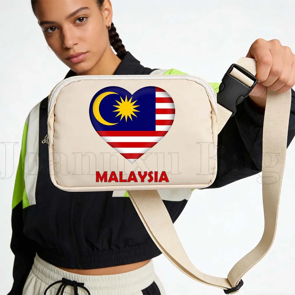 

Спортивная водонепроницаемая поясная сумка-бананка с флагом Малайзии для бега, портативная сумка-кошелек для телефона, кроссбоди-сумка