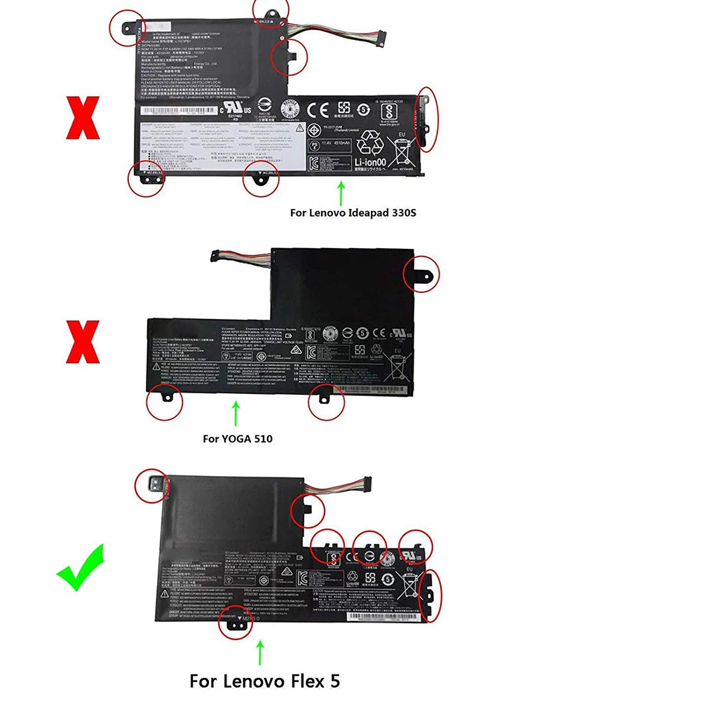 Imagem -02 - Bateria do Portátil para Lenovo Flex L15m2pb1 1470 1570 Ideapad 320s14ikb 320s-15abr 320s-15ast 320s-15ikb 320s-15isk L15l3pb0