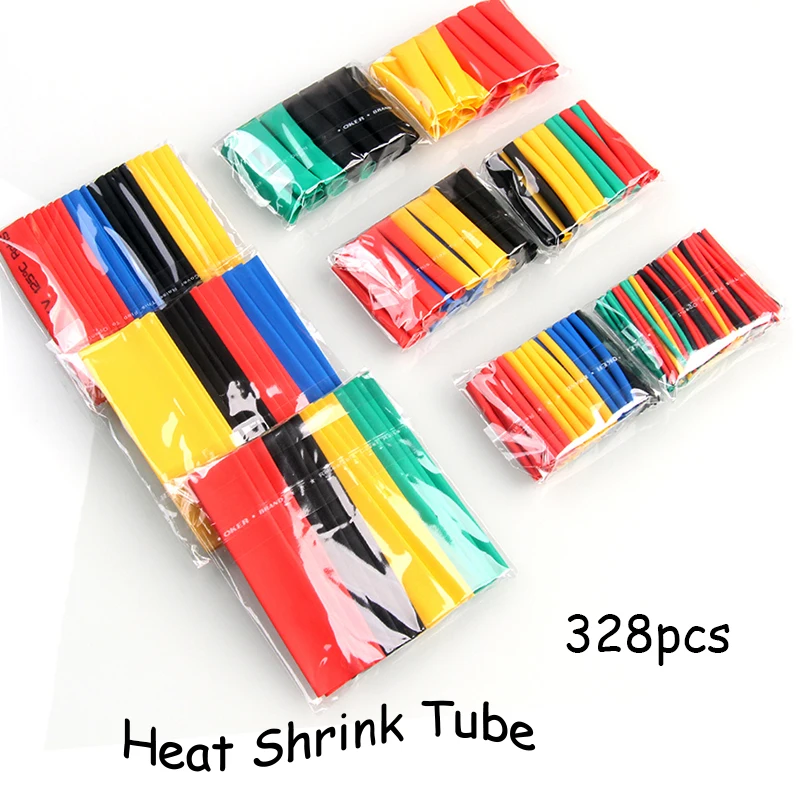 70/127/164/328/530pcs Assorted 1.0-14.0mm Polyolefin Heat Shrink Tube Wrap Cable Protector Wire 2 :1 Insulated Sleeve Tube Kit