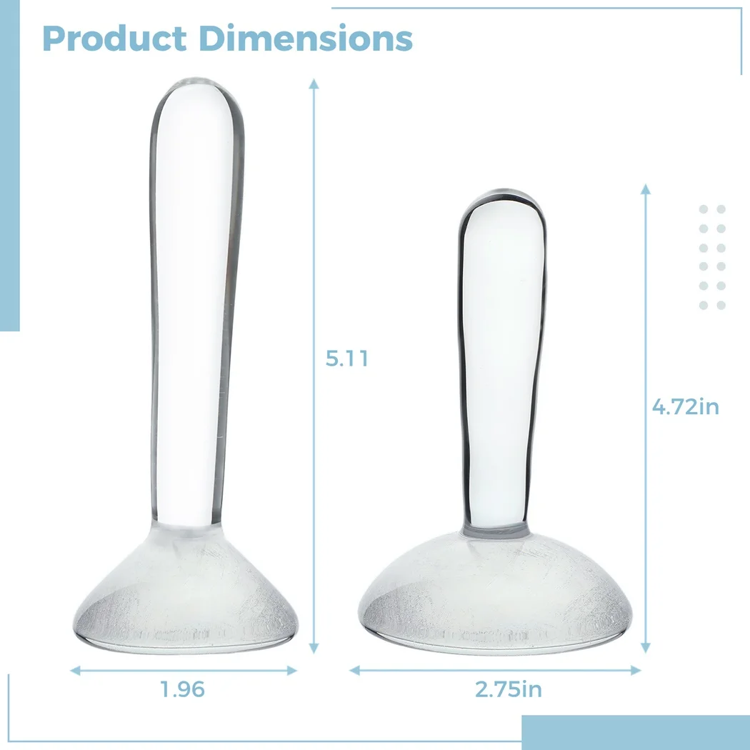 2Pcs 3/5 Inch Glass Muller For Making Paint Watercolor Muller Flat Bottom Mineral Pigment Grinding Pestle Set For Oil Painting