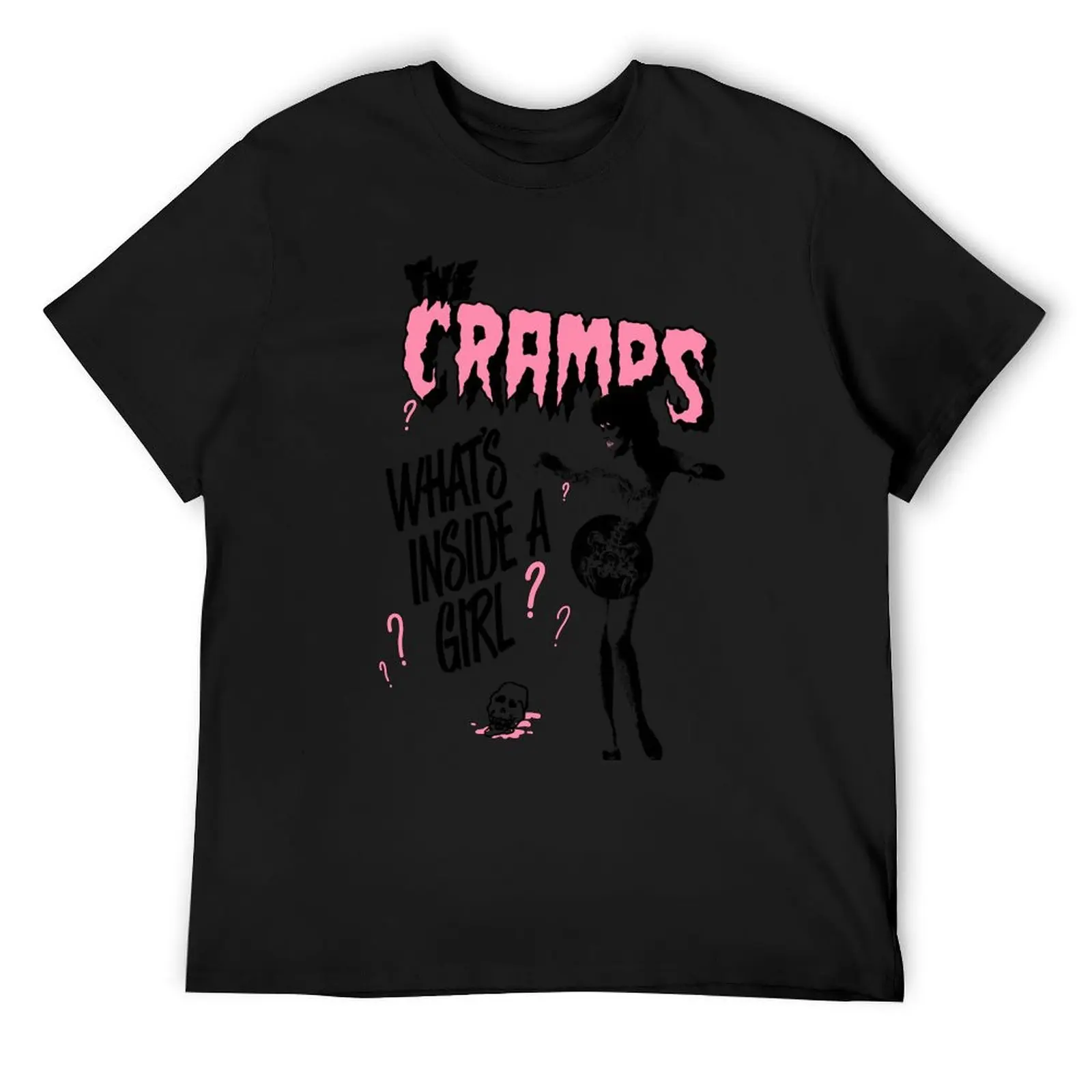 

Футболка The Cramps What's Inside A Girl, кавайная одежда, футболка с рисунком, винтажные рубашки с аниме для мужчин