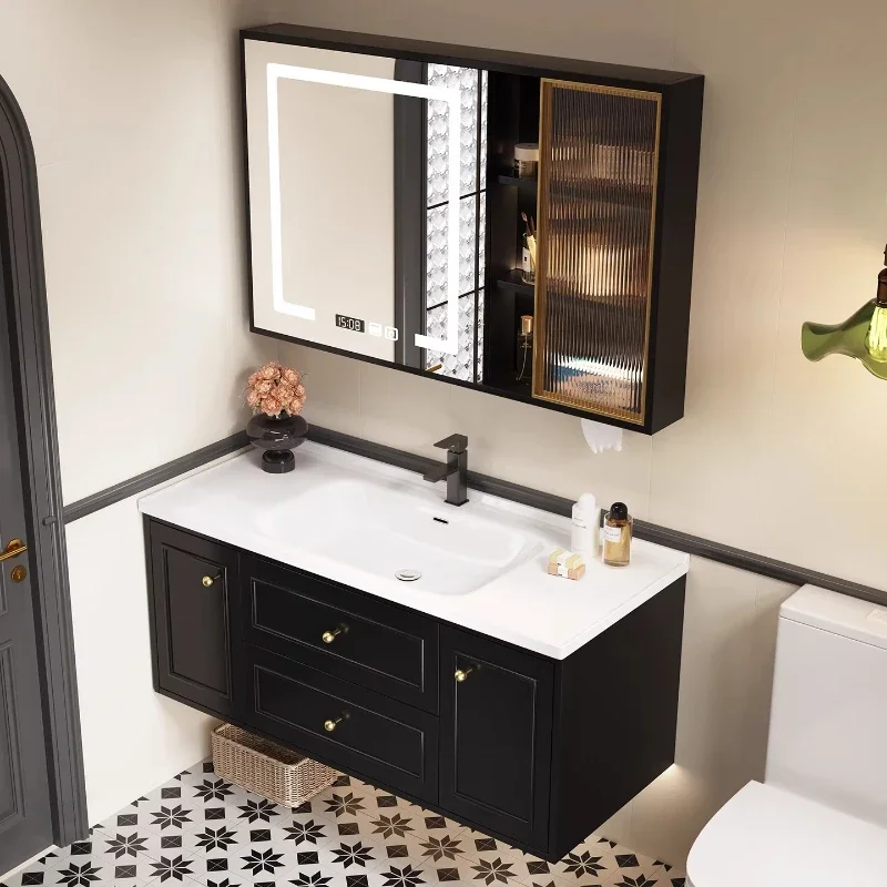Mueble de baño con lavabo estético, cajonera de almacenamiento, mueble de baño, expositor de inodoro, Gabinete ergonómico, muebles únicos