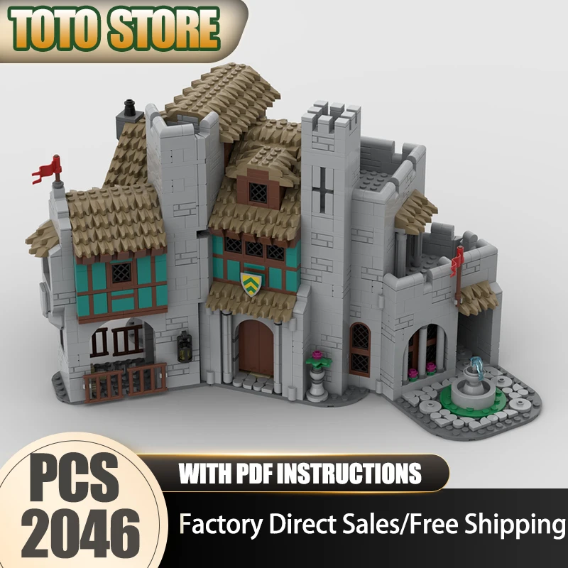 

Medieval Castle Model Moc Building Bricks Baron's Manor Model Technology Modular Block Toys DIY Assembly Christmas Gifts