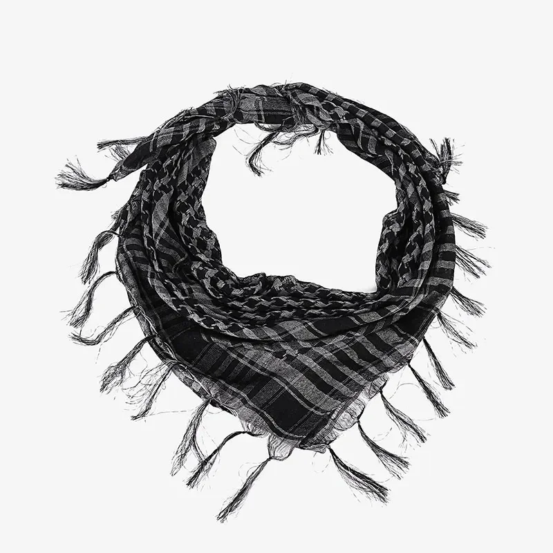 Summer Unisex Tactical Arab Cycling Mask Scarf For Man Women Fashion Lightweight Hijab Scarf Spring Army Plaid Head Scarf Mask