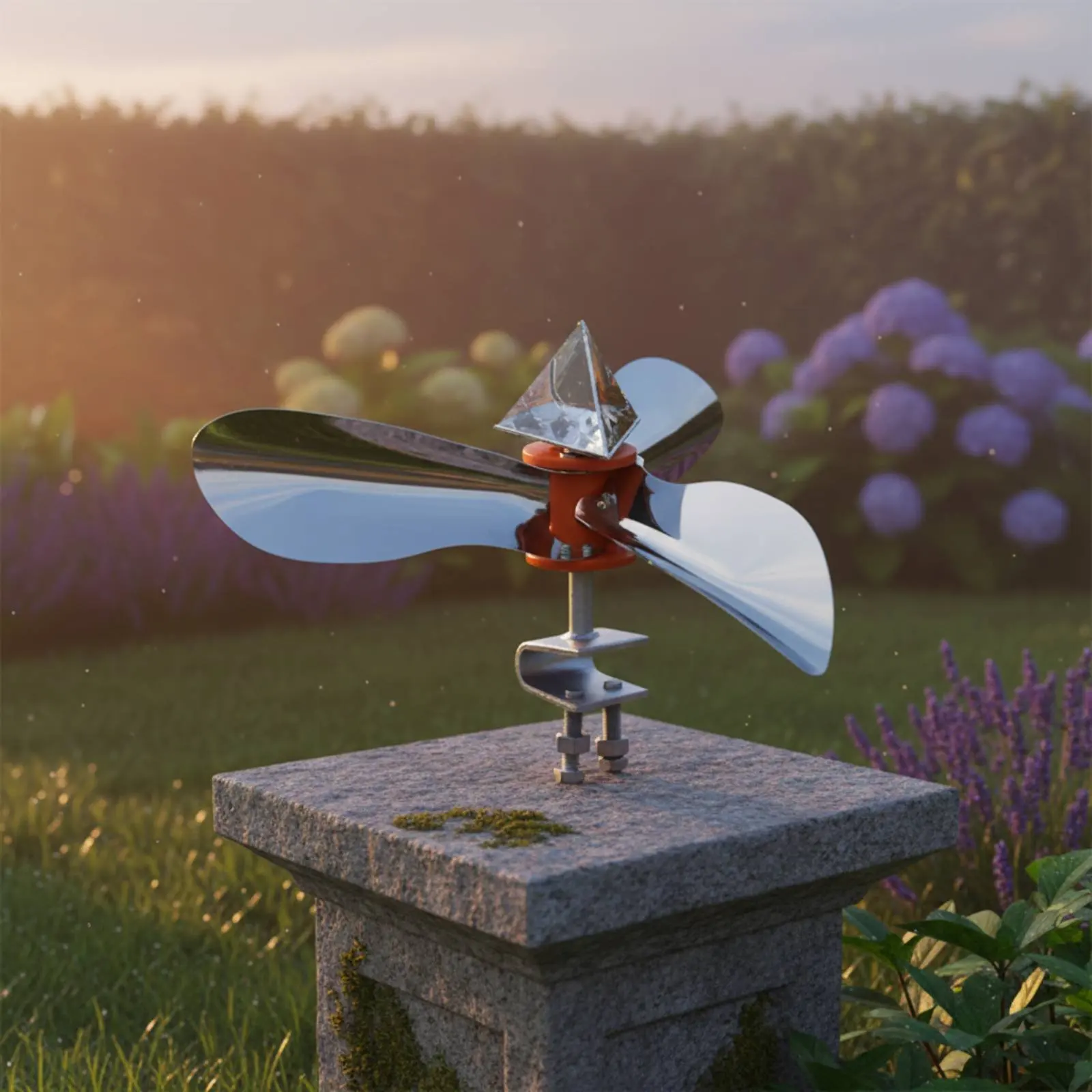 Reflective Avian Wind Device Weatherproof Wind Powered Avian Three-Dimensional Mirror Wind Silent Functioning for Airports