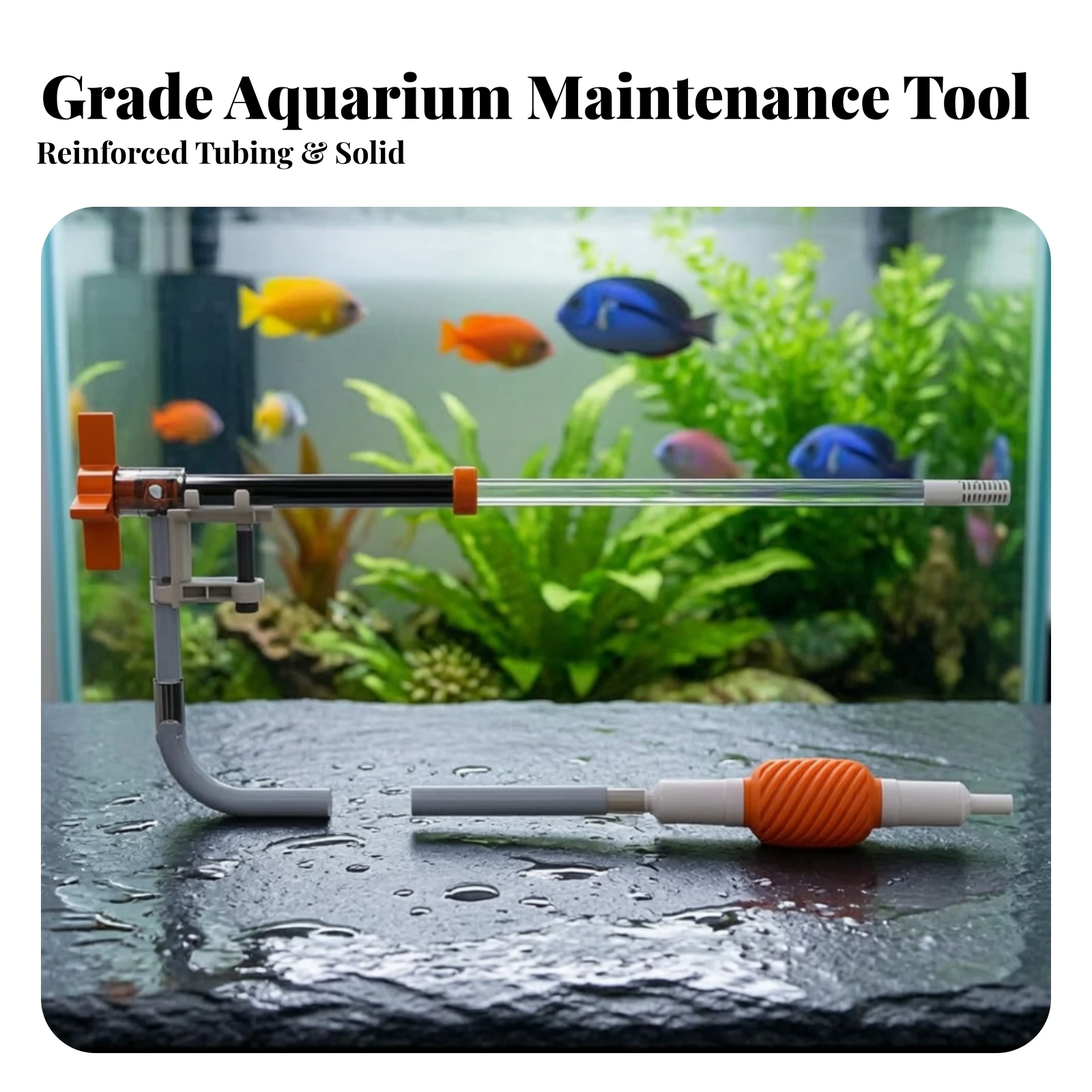 Aquarium Maintenance Tool Hand-Operated Aquarium Water Changer Aquatic Pets Tank Water Drainer for Fishkeepers, Home Aquariums