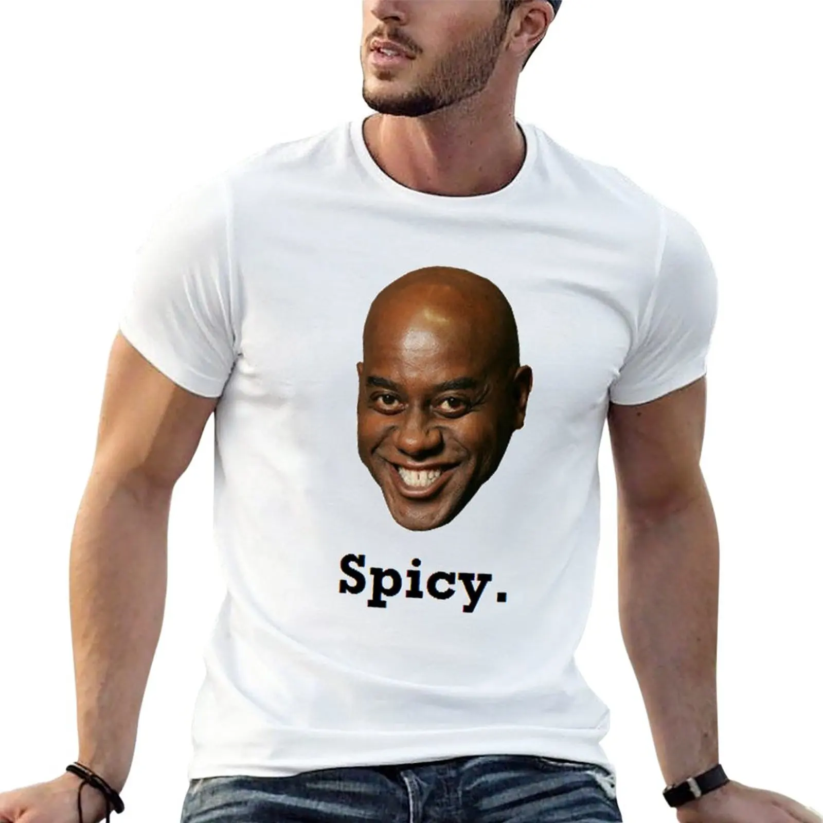 New Spicy - Ainsley Harriott T-Shirt cute clothes Anime t-shirt Aesthetic clothing Tee shirt t shirts for men cotton