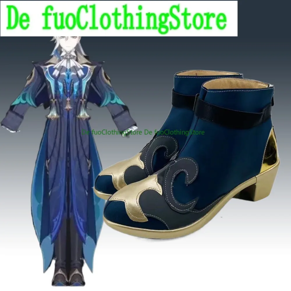 

DefuoClothing Genshin Impact Neuvillette Cosplay Shoes Anime Game Role-playing Halloween Party Costumes Shoes Boots