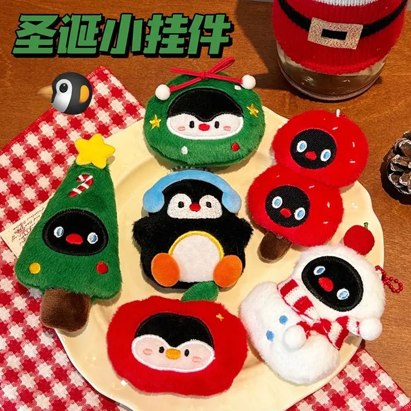 Cute Penguin Christmas Plush Doll Pendant Ins Style Cartoon Bag Backpack Keychain Decorative Doll Niche Pendant Creative Gift
