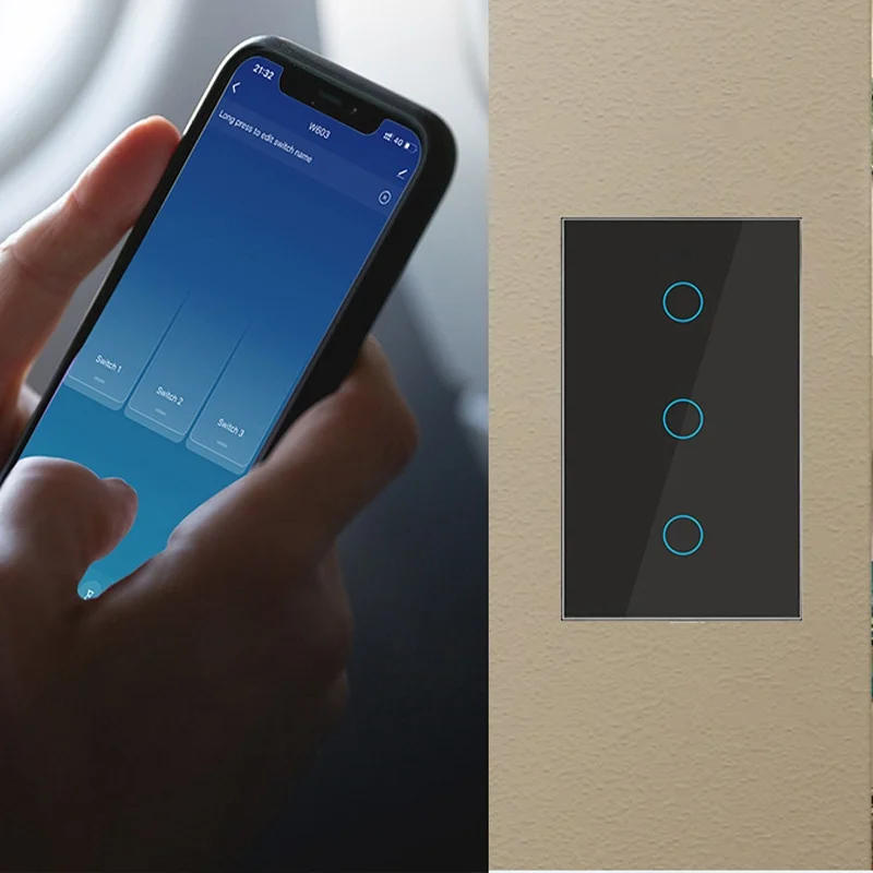 Wifi smart switch EWelink App Bluetooth RF Alexa Google voice control Neutral wire/No neutral wire Install Touch light switch